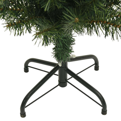 Albero di Natale Artificiale Sottile con Base Verde 240 cm PVC