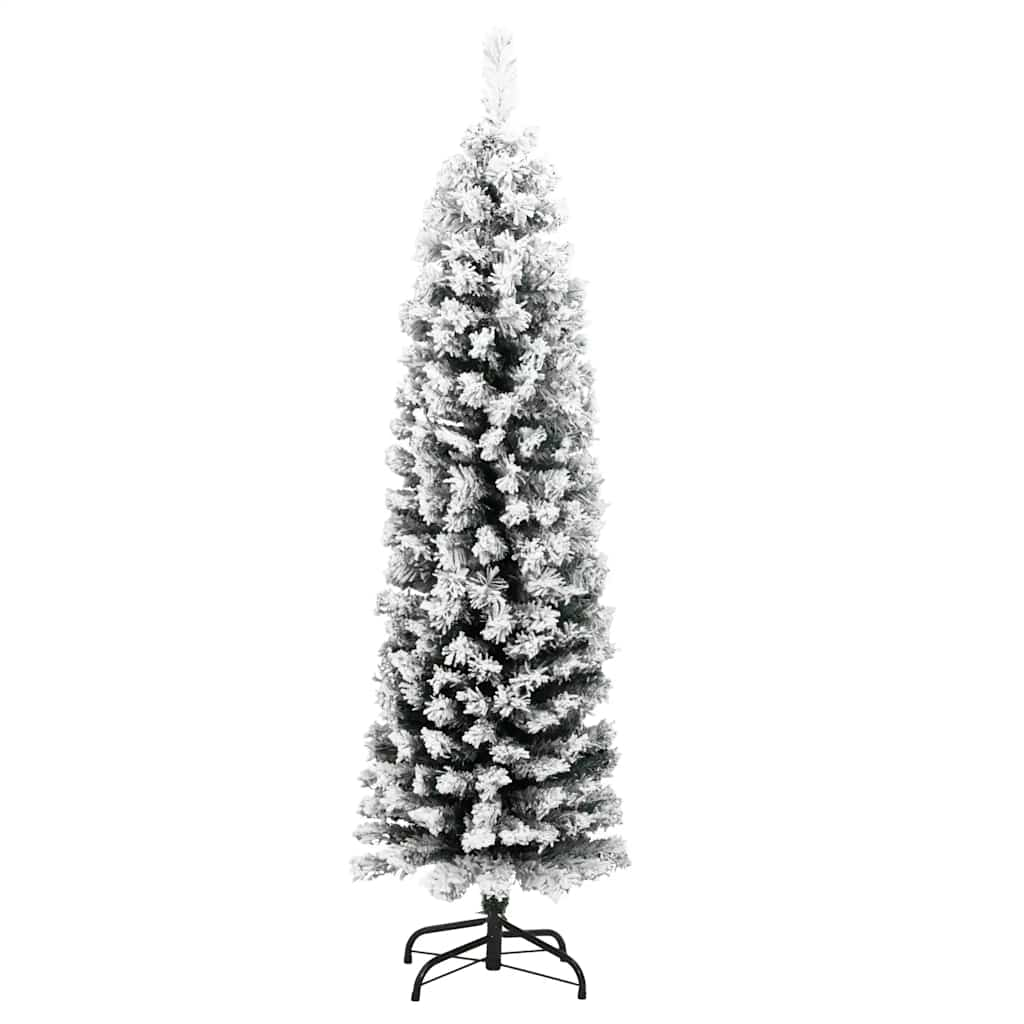 Albero di Natale Artificiale con Neve Fioccata Verde 150 cm PVC