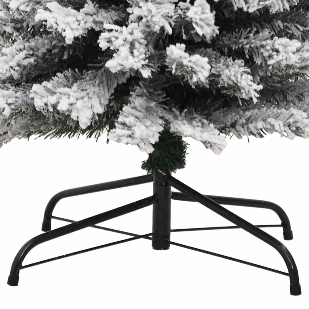 Albero di Natale Artificiale con Neve Fioccata Verde 210 cm PVC