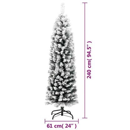 Albero di Natale Artificiale con Neve Fioccata Verde 240 cm PVC