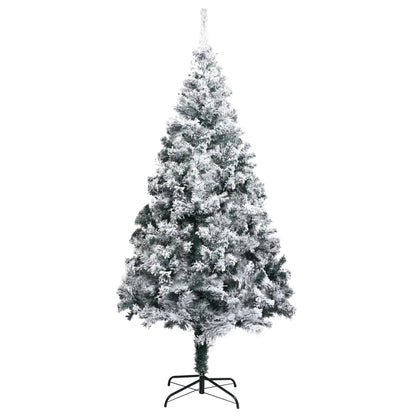 Albero di Natale Artificiale con Neve Fioccata Verde 210 cm PVC | homemem39