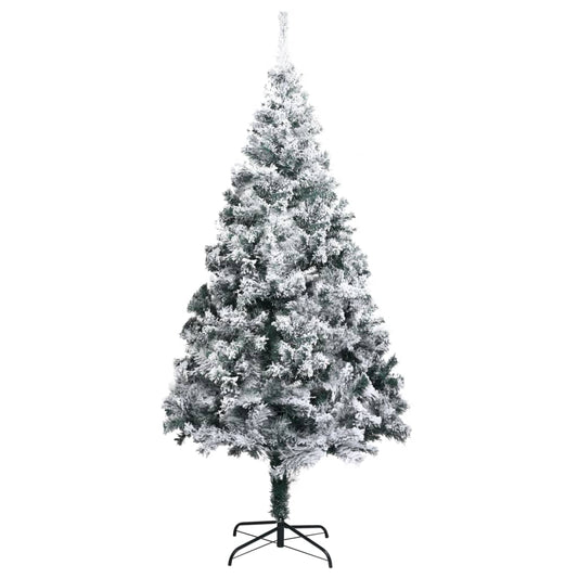 Albero di Natale Artificiale con Neve Fioccata Verde 210 cm PVC | homemem39