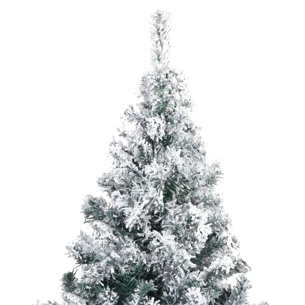 Albero di Natale Artificiale con Neve Fioccata Verde 210 cm PVC | homemem39