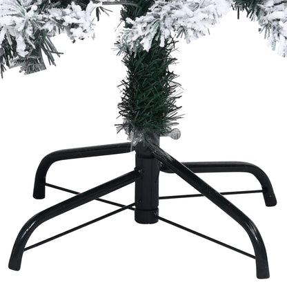 Albero di Natale Artificiale con Neve Fioccata Verde 210 cm PVC | homemem39