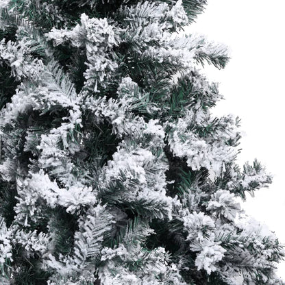 Albero di Natale Artificiale con Neve Fioccata Verde 240 cm PVC