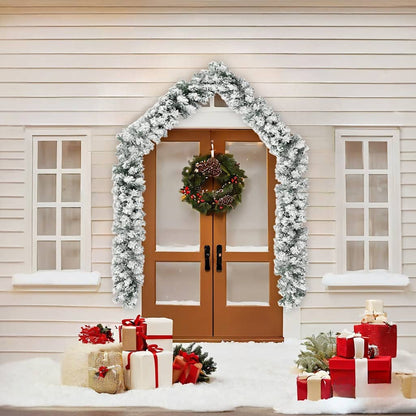 Ghirlanda Natalizia con Neve Verde 5 m in PVC | homemem39