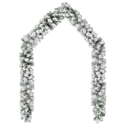 Ghirlanda Natalizia con Neve Verde 10 m in PVC | homemem39