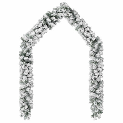 Ghirlanda Natalizia con Neve Verde 20 m in PVC | homemem39