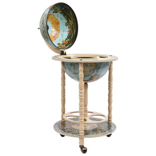 Cantinetta a Globo da Bar con Supporto in Eucalipto Blu - homemem39