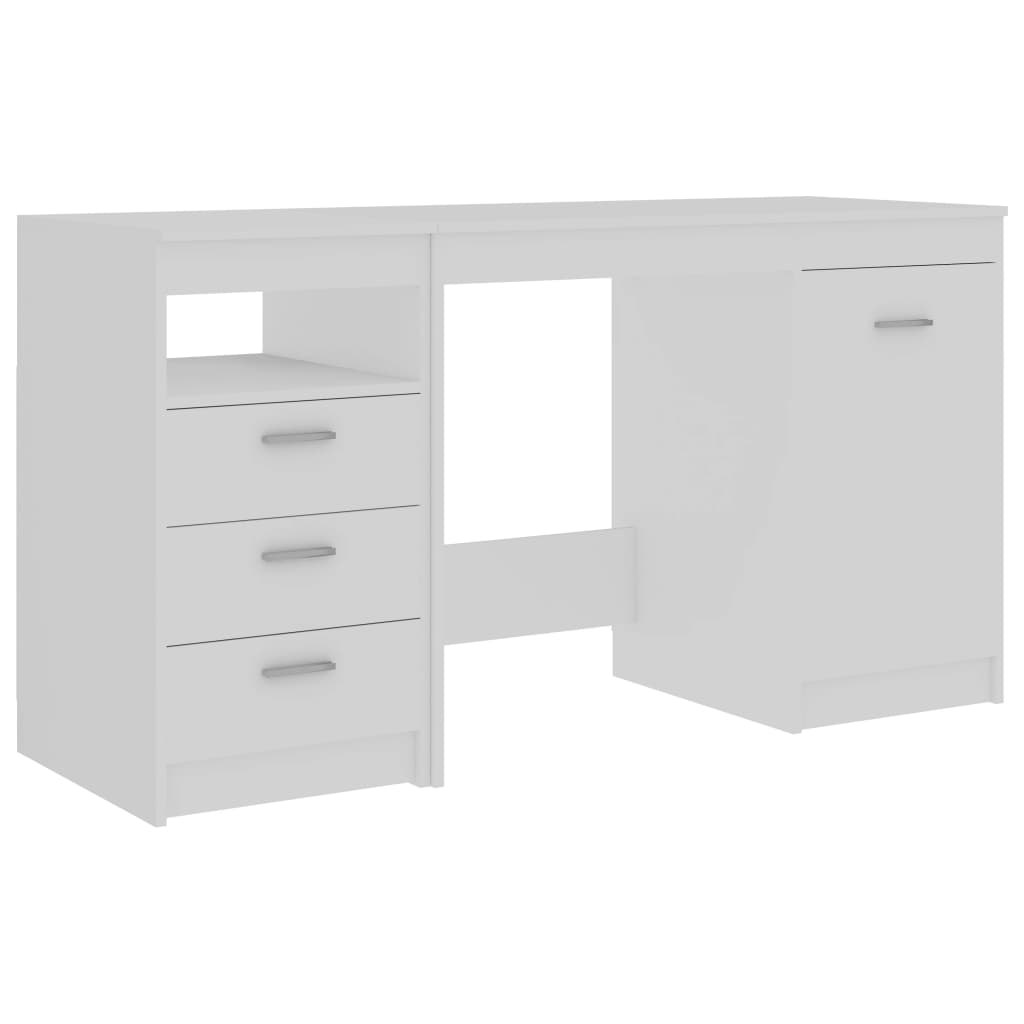 Scrivania Bianca 140x50x76 cm in Legno Multistrato - homemem39