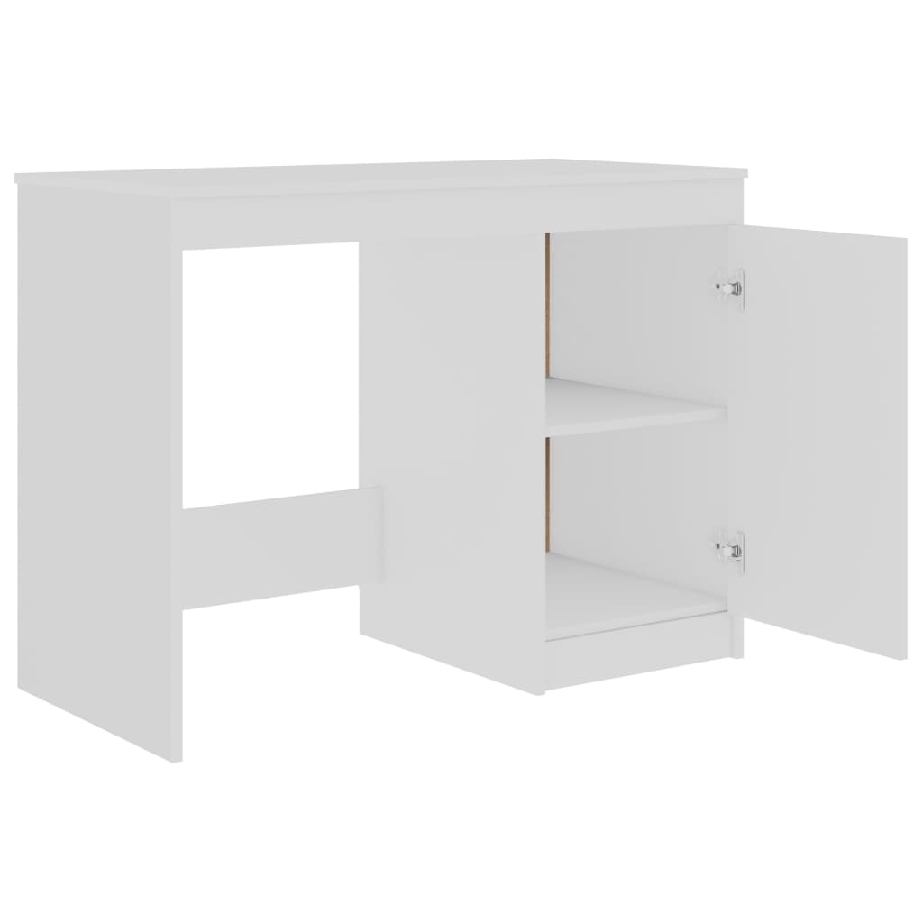 Scrivania Bianca 140x50x76 cm in Legno Multistrato - homemem39