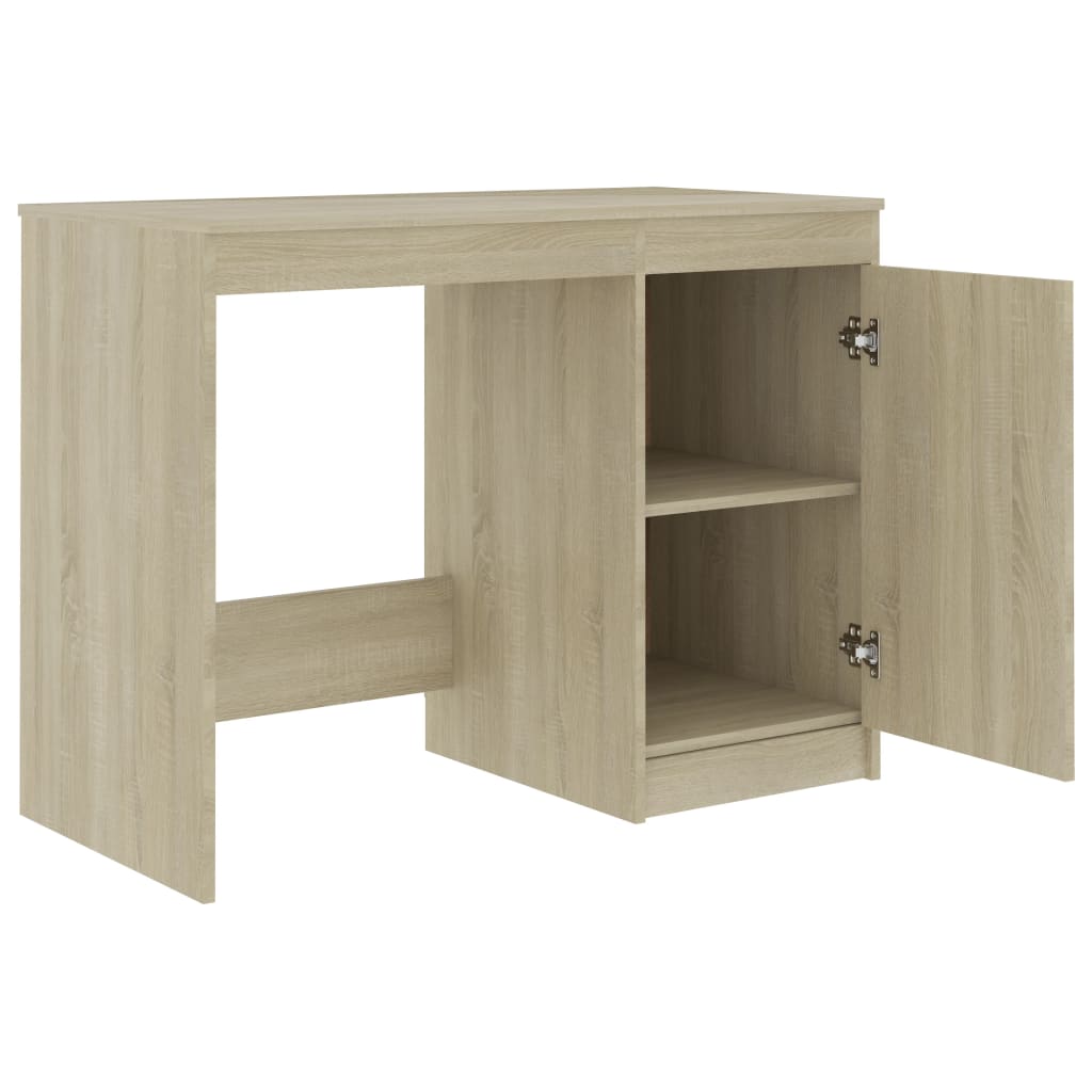 Scrivania Rovere Sonoma 140x50x76 cm in Truciolato - homemem39