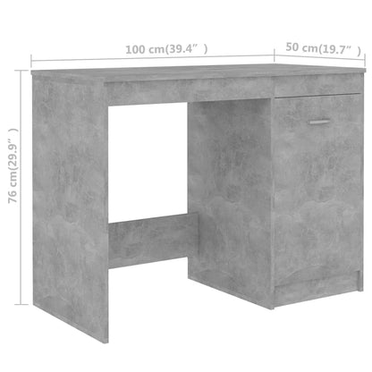 Scrivania Grigio Cemento 140x50x76 cm in Truciolato | homemem39