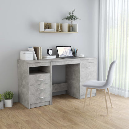 Scrivania Grigio Cemento 140x50x76 cm in Truciolato | homemem39