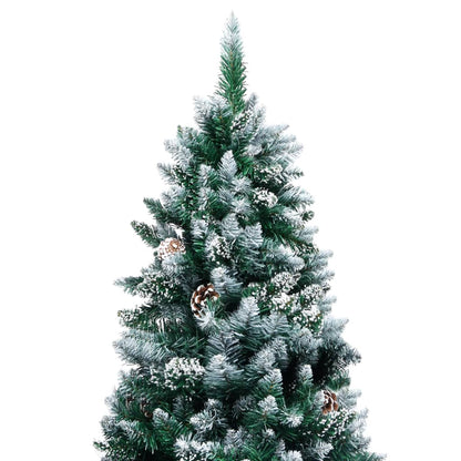 Albero di Natale Artificiale con Pigne e Neve Bianca 240 cm