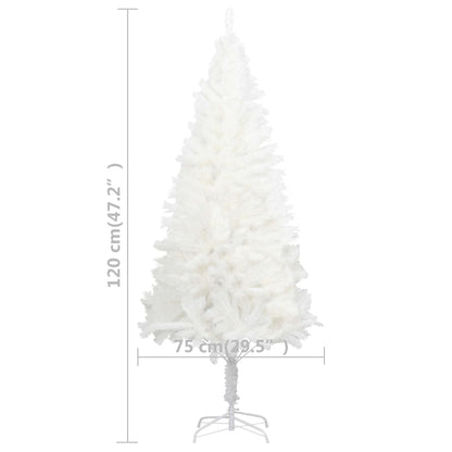 Albero di Natale Artificiale con Aghi Realistici Bianco 120 cm