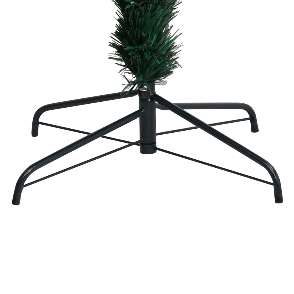 Albero di Natale con Supporto Verde 180 cm in Fibra Ottica