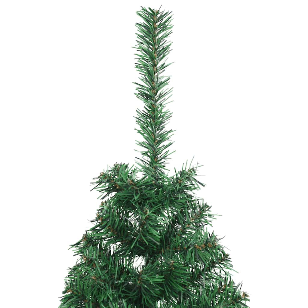 Albero di Natale Artificiale Metà con Supporto Verde 150 cm PVC