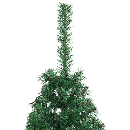 Albero di Natale Artificiale Metà con Supporto Verde 150 cm PVC