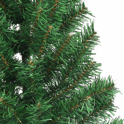 Albero di Natale Artificiale Metà con Supporto Verde 210 cm PVC