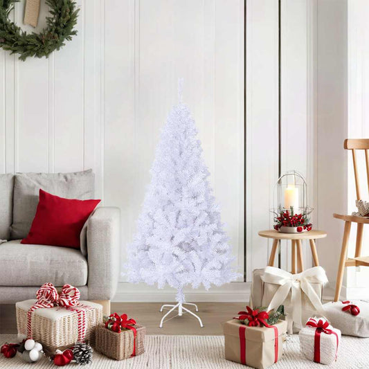 Albero di Natale Artificiale con Rami Spessi Bianco 150 cm PVC