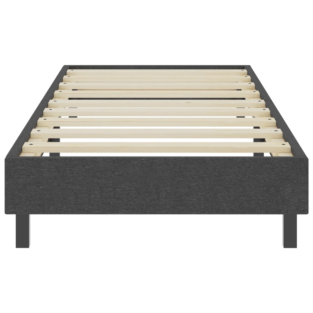 Letto a Molle Grigio Scuro in Tessuto 100x200 cm | homemem39