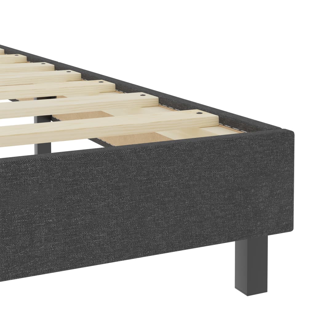 Letto a Molle Grigio Scuro in Tessuto 120x200 cm | homemem39