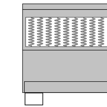 Letto a Molle Grigio Scuro in Tessuto 160x200 cm | homemem39