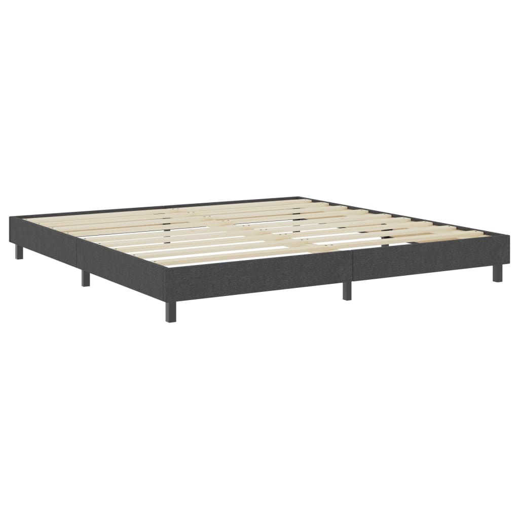 Letto a Molle Grigio Scuro in Tessuto 200x200 cm | homemem39
