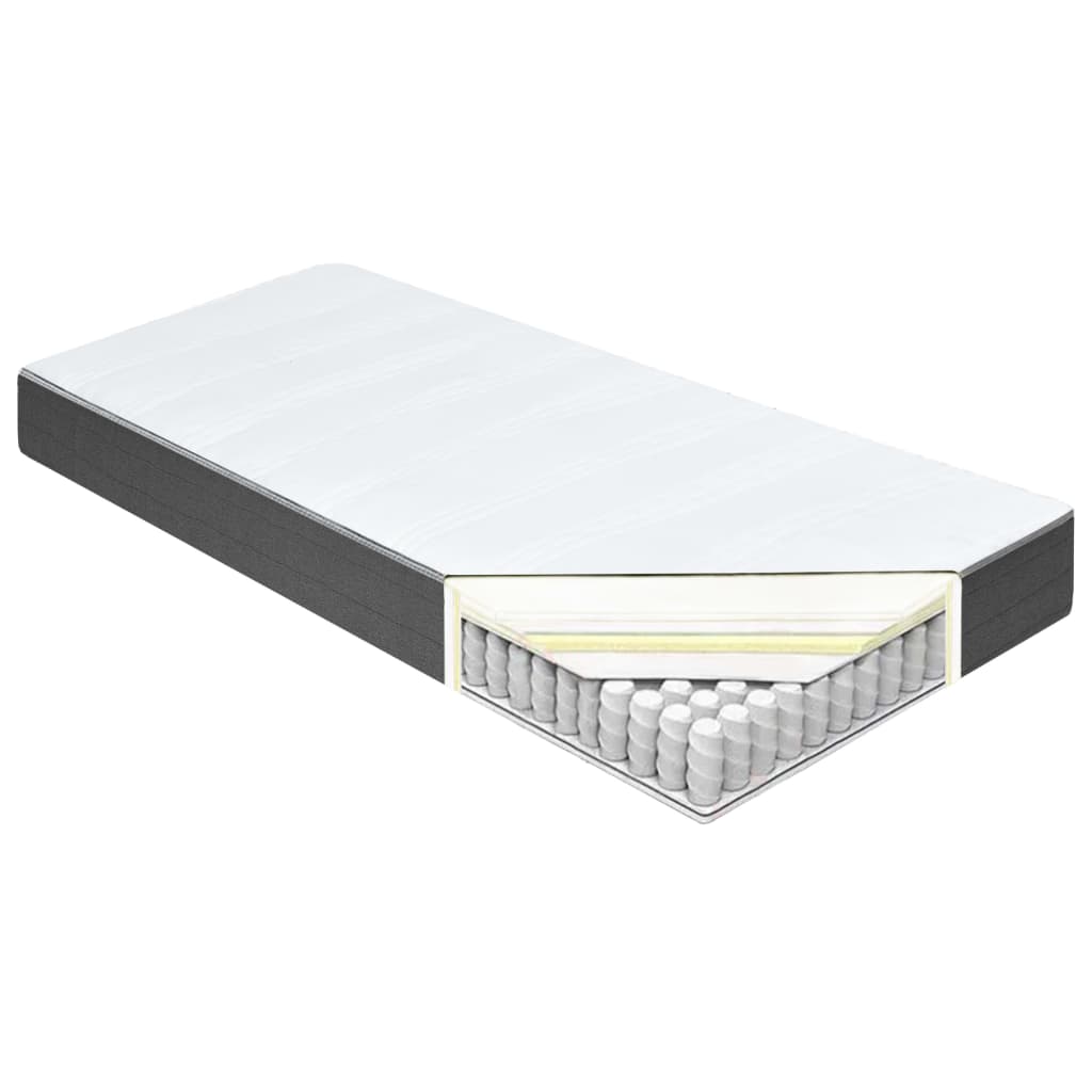 Letto a Molle Grigio Scuro in Tessuto 200x200 cm | homemem39