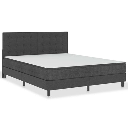 Letto a Molle Grigio Scuro in Tessuto 160x200 cm | homemem39