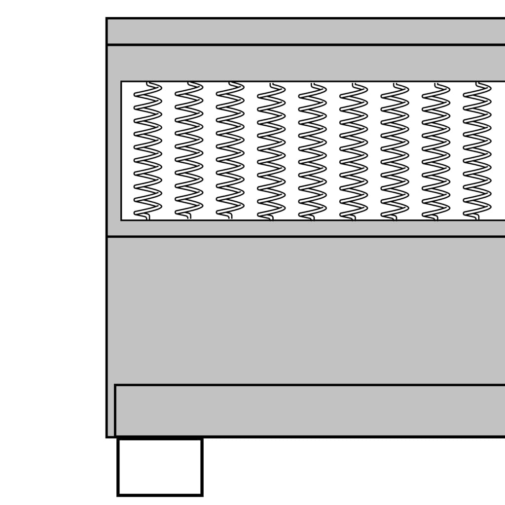 Letto a Molle Grigio Scuro in Tessuto 160x200 cm | homemem39