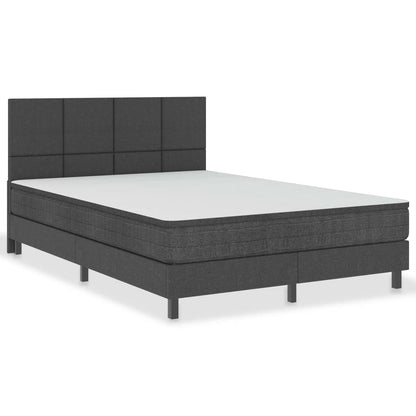 Letto a Molle Grigio Scuro in Tessuto 160x200 cm | homemem39