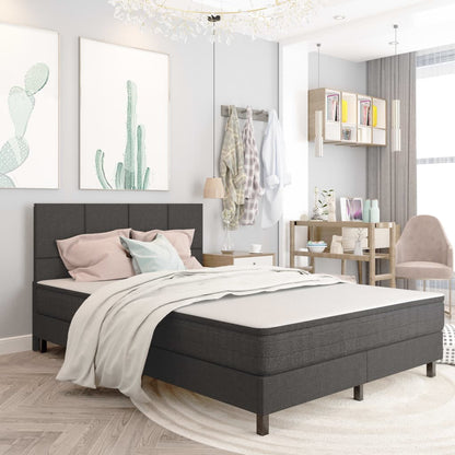 Letto a Molle Grigio Scuro in Tessuto 180x200 cm | homemem39
