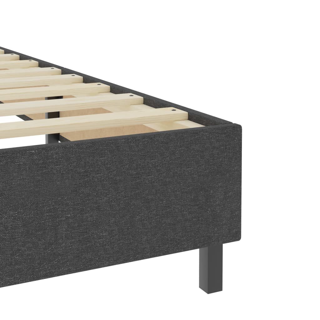 Letto a Molle Grigio Scuro in Tessuto 120x200 cm | homemem39