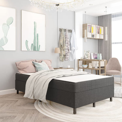 Letto a Molle Grigio Scuro in Tessuto 120x200 cm | homemem39