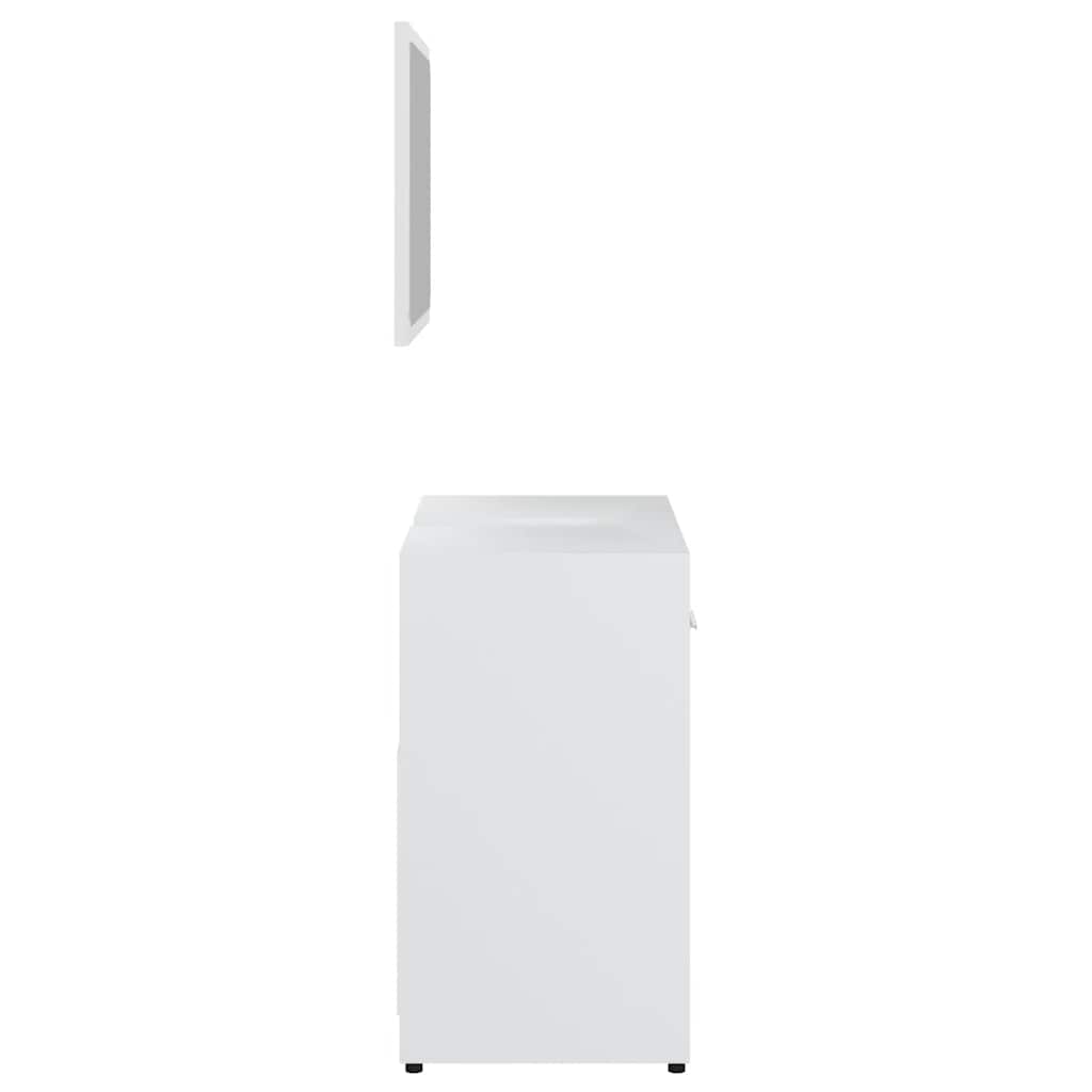 Set Mobili da Bagno Bianco in Legno Multistrato