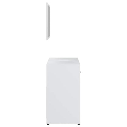 Set Mobili da Bagno Bianco in Legno Multistrato