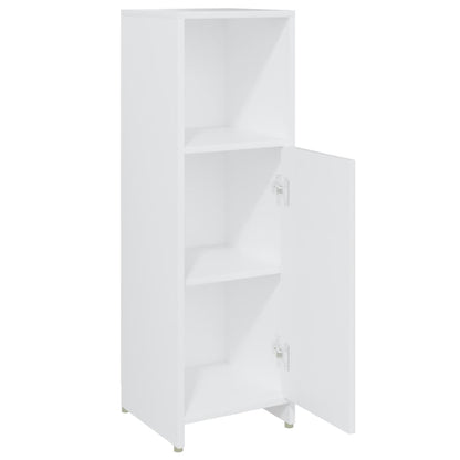 Armadio da Bagno Bianco 30x30x95 cm in Legno Multistrato | homemem39