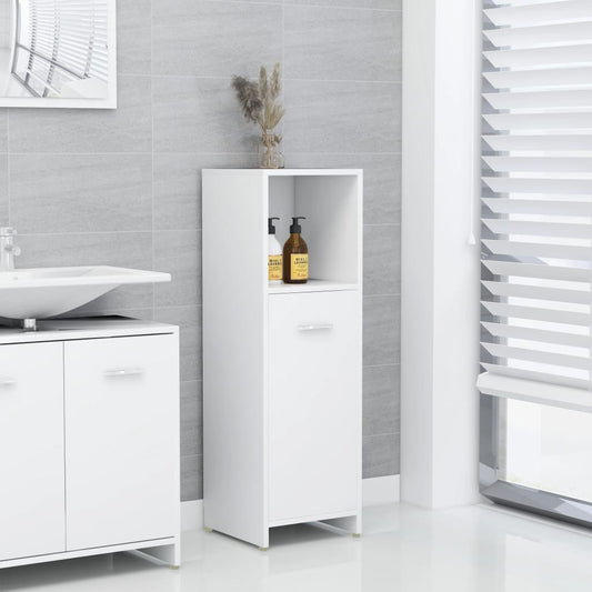 Armadio da Bagno Bianco 30x30x95 cm in Legno Multistrato | homemem39