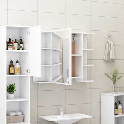 Armadio da Bagno Bianco 80x20,5x64 cm in Legno Multistrato