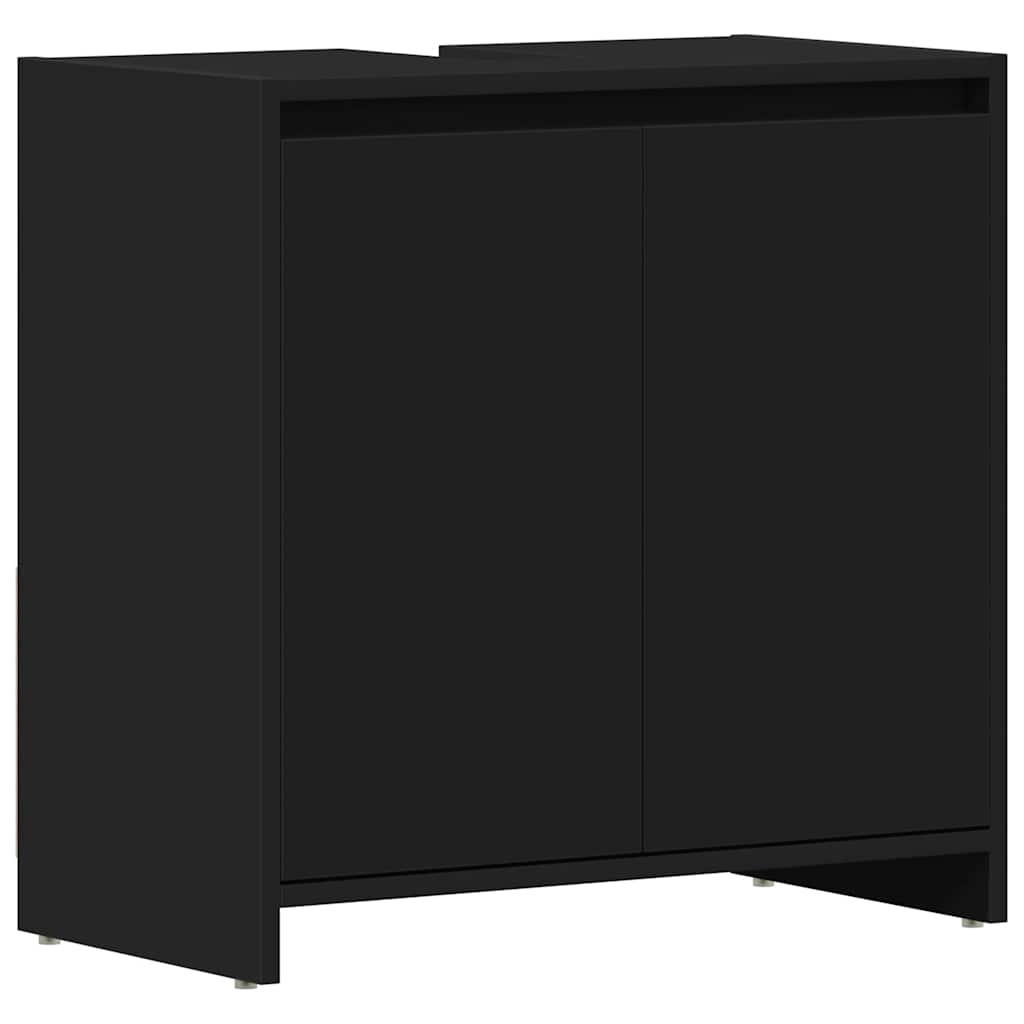 Mobile da Bagno Nero 60x33x61 cm in Legno Multistrato | homemem39
