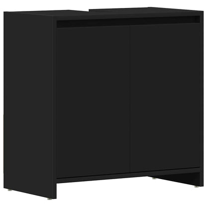 Mobile da Bagno Nero 60x33x60 cm in Legno Multistrato