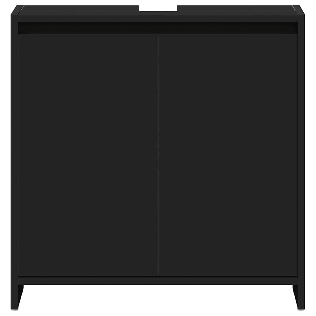 Mobile da Bagno Nero 60x33x61 cm in Legno Multistrato | homemem39