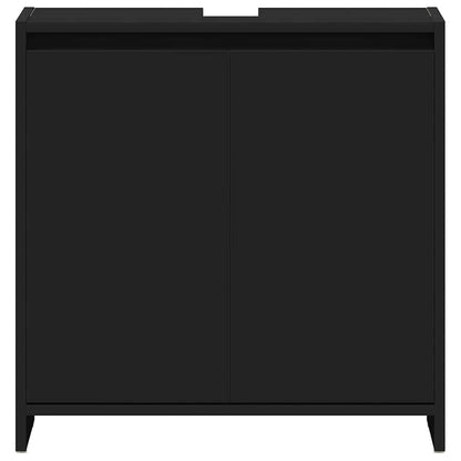 Mobile da Bagno Nero 60x33x60 cm in Legno Multistrato