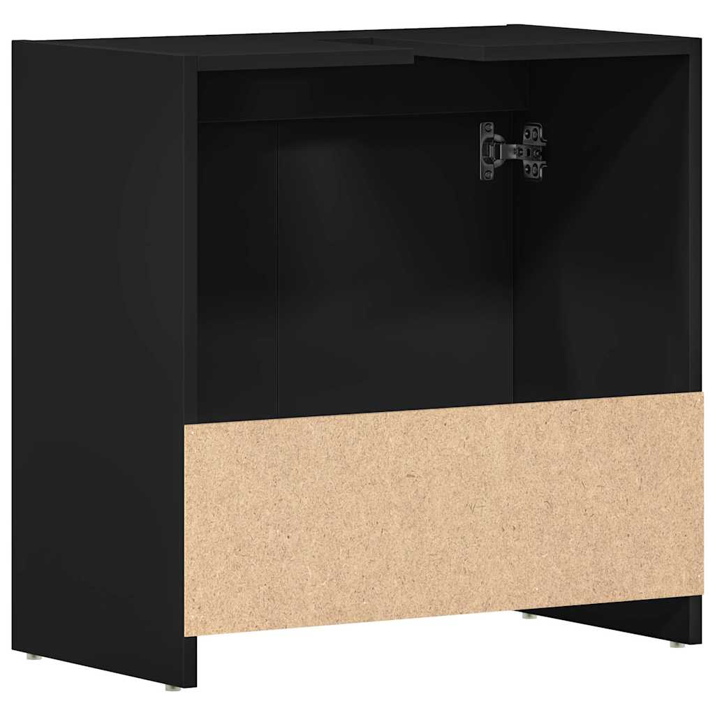 Mobile da Bagno Nero 60x33x60 cm in Legno Multistrato