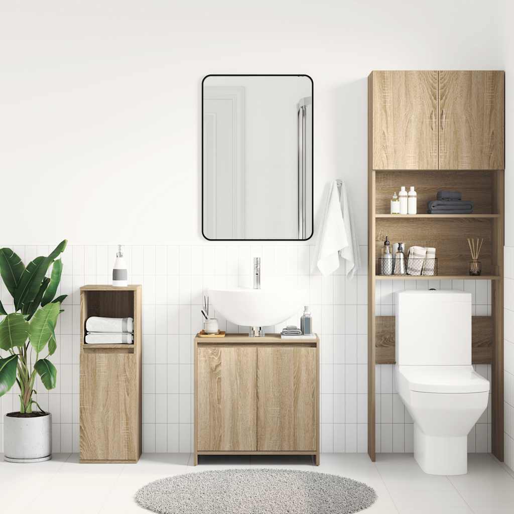 Mobile da Bagno Rovere Sonoma 60x33x61 cm Legno Multistrato | homemem39