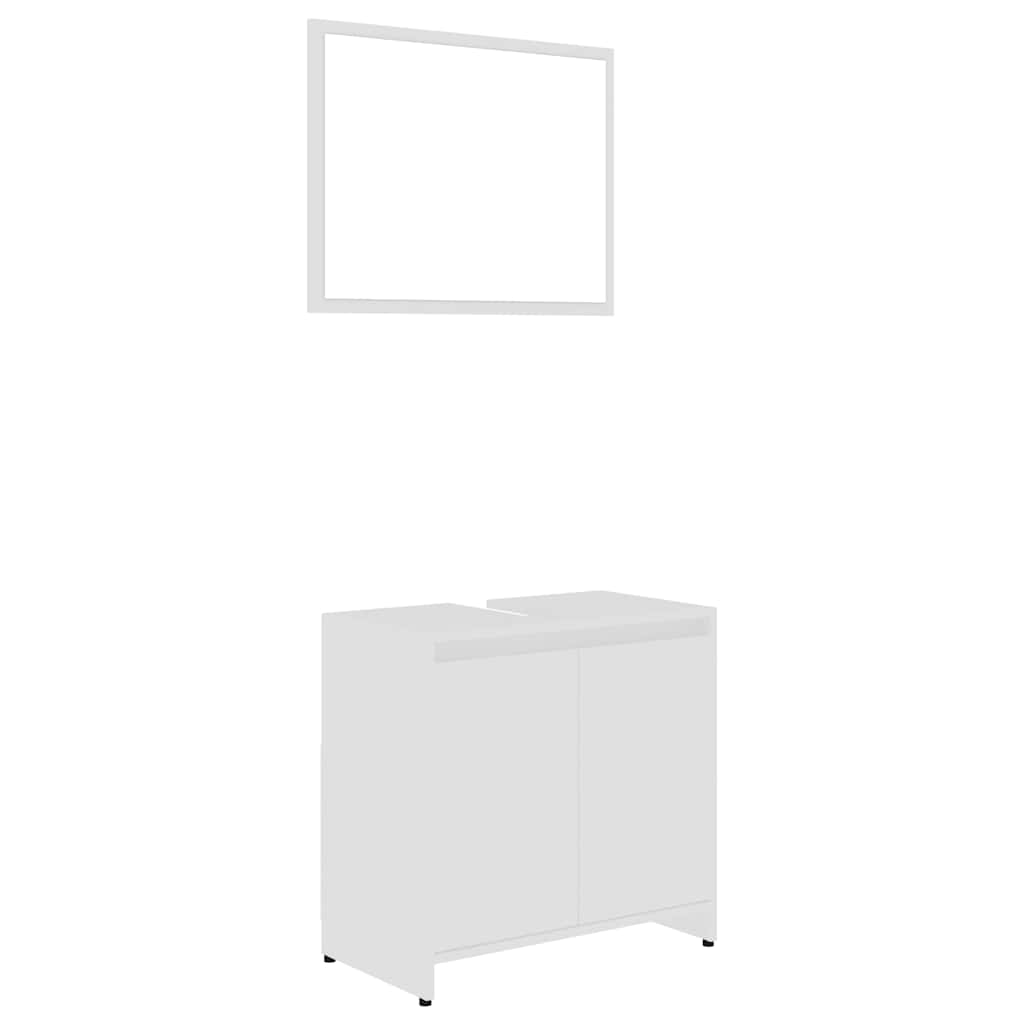 Set Mobili da Bagno Bianco in Legno Multistrato | homemem39