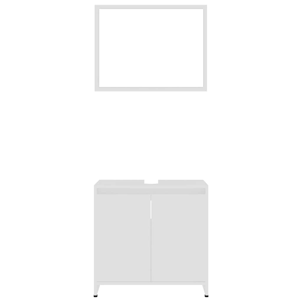 Set Mobili da Bagno Bianco in Legno Multistrato | homemem39