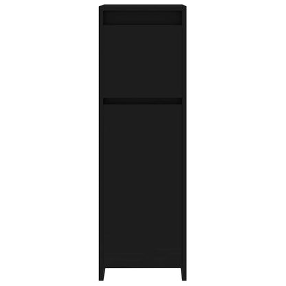 Mobile da Bagno Nero 30x30x95 cm in Legno Multistrato | homemem39